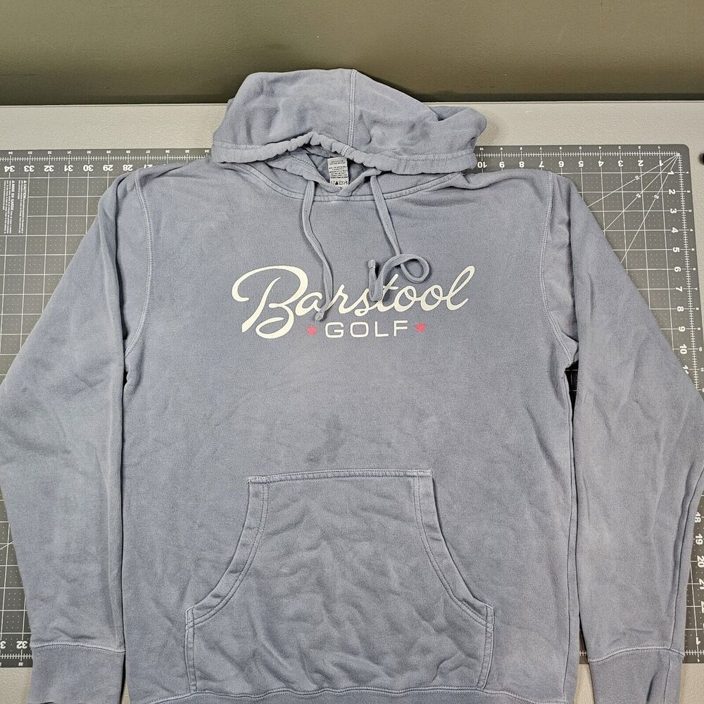 Barstool Golf Hoodie Medium Sports Gray Independent Essential Y2K Lightweight